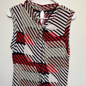 Tommy Hilfiger printed top dark blue, red, white, light brown